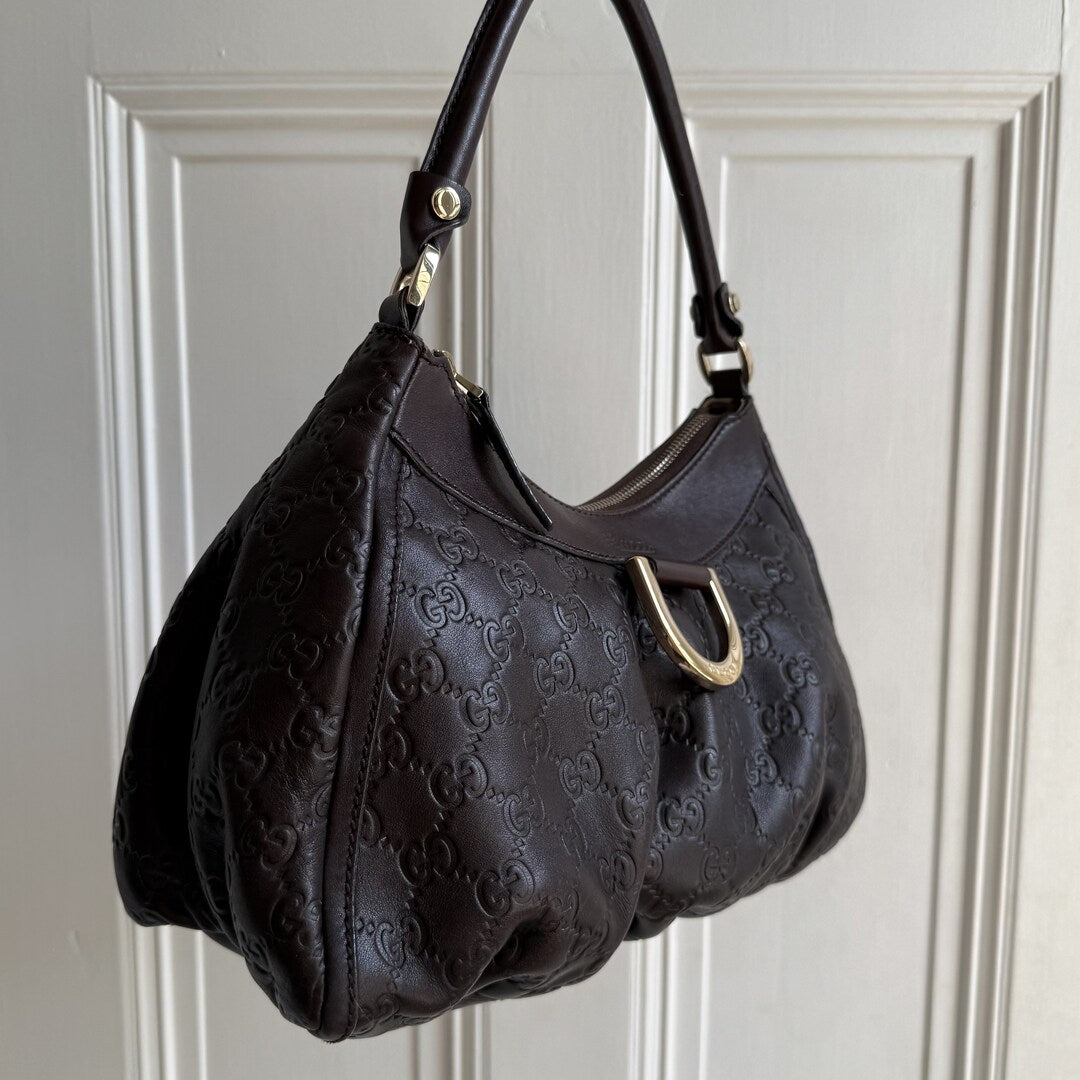 Gucci Guccissima Abbey Brown Shoulder Bag