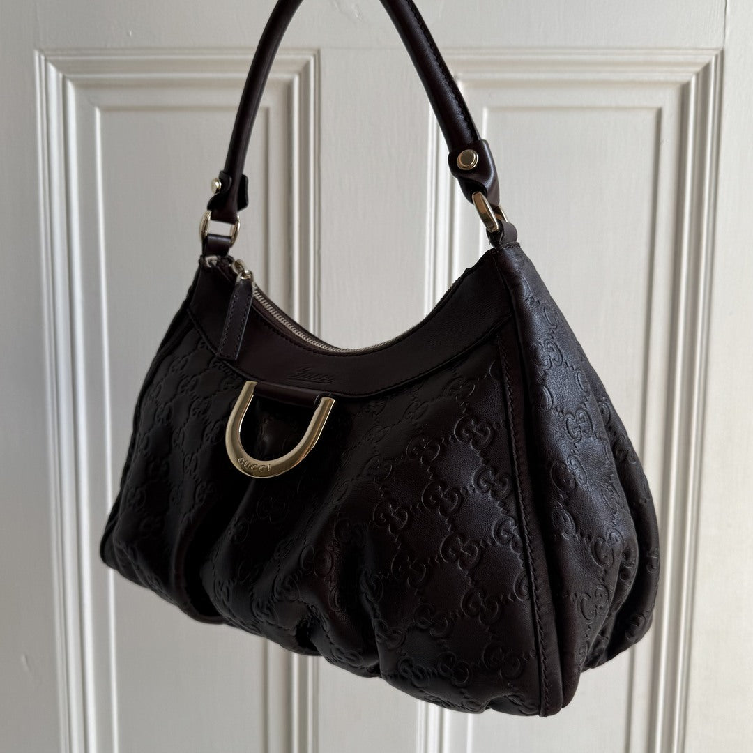 Gucci Guccissima Abbey Brown Shoulder Bag