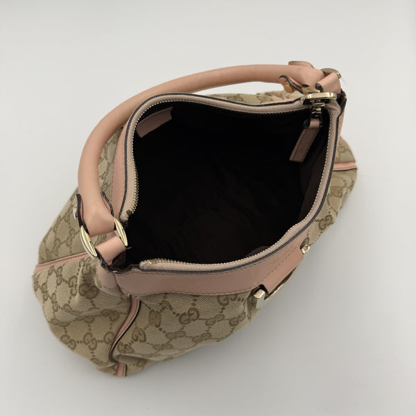 Gucci GG Canvas Abbey Pink Shoulder Bag