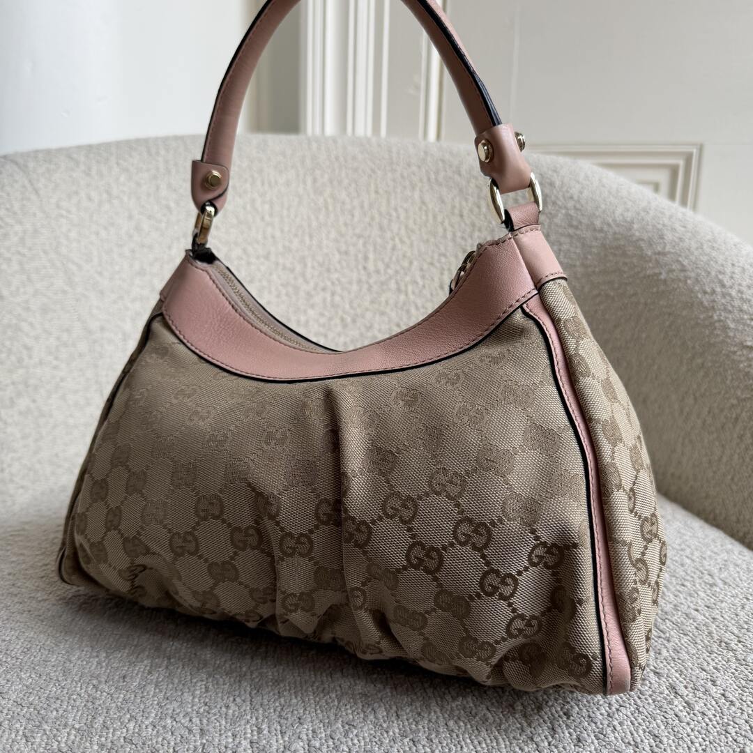 Gucci GG Canvas Abbey Pink Shoulder Bag