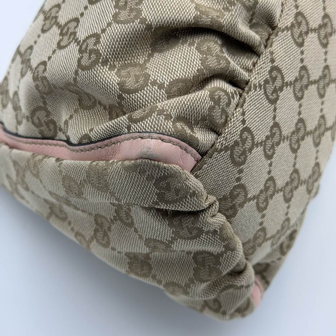 Gucci GG Canvas Abbey Pink Shoulder Bag