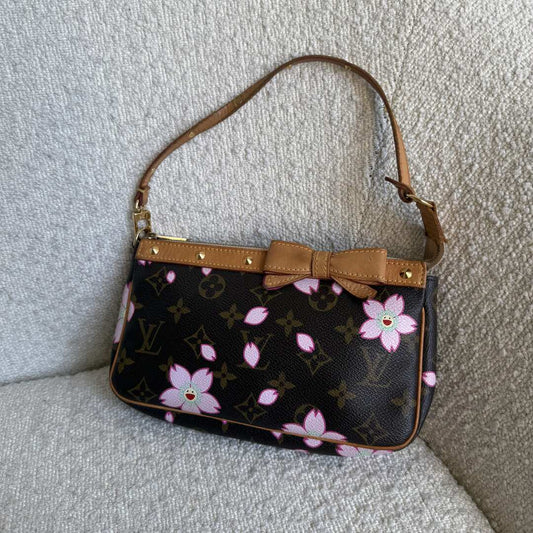 2003 Louis Vuitton Murakami Cherry Blossom Pochette Handbag