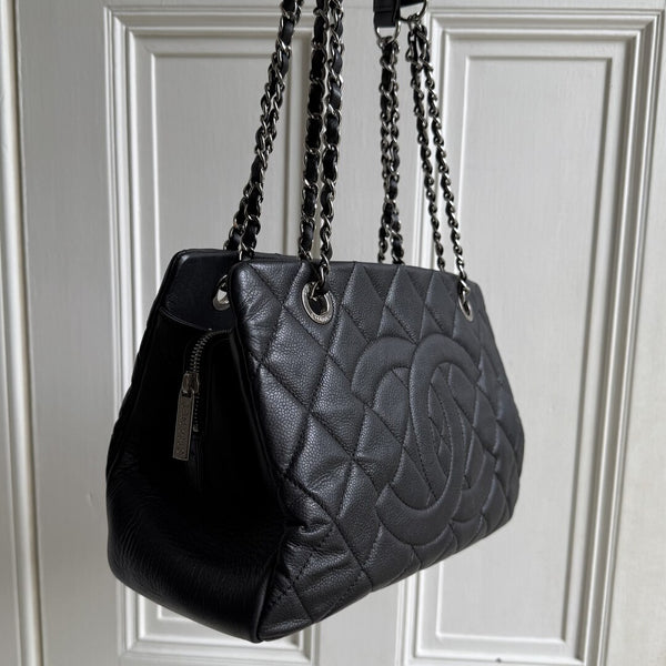 2011 Chanel CC Matelasse Timeless Black Chain Shoulder Bag