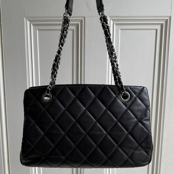 2011 Chanel CC Matelasse Timeless Black Chain Shoulder Bag
