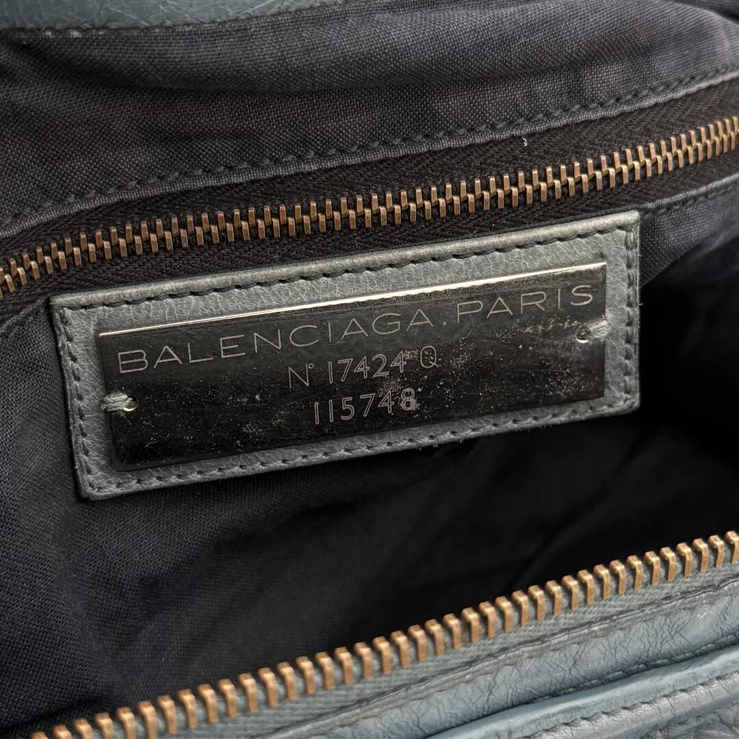 2009 Balenciaga The City Leather Blue Handbag