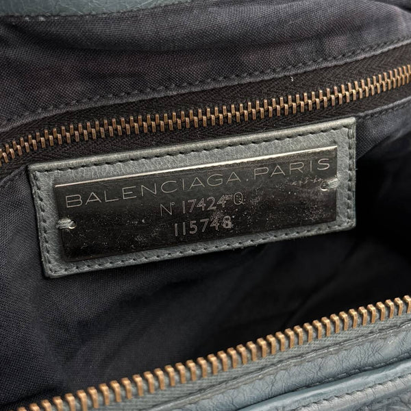 2009 Balenciaga The City Leather Blue Handbag