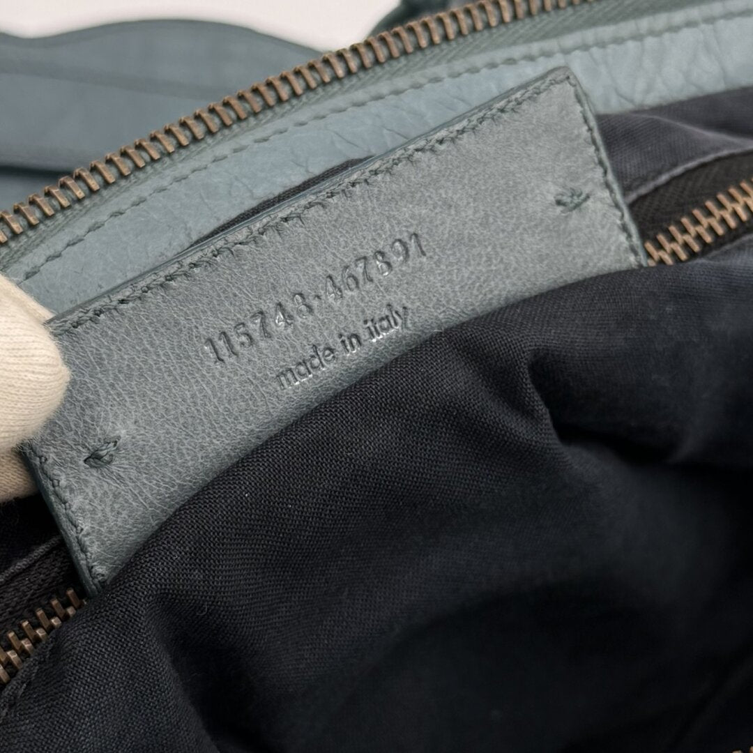2009 Balenciaga The City Leather Blue Handbag