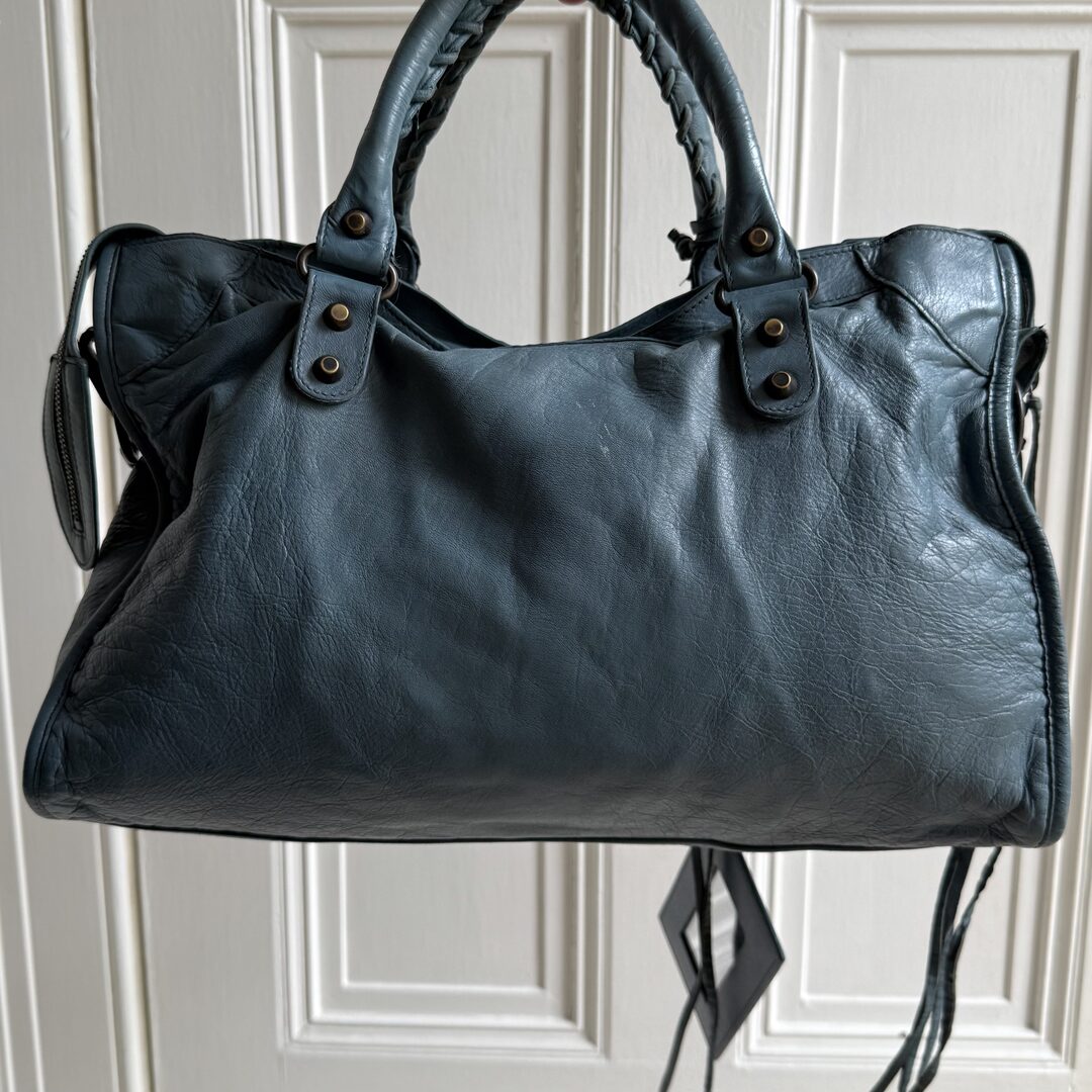 2009 Balenciaga The City Leather Blue Handbag