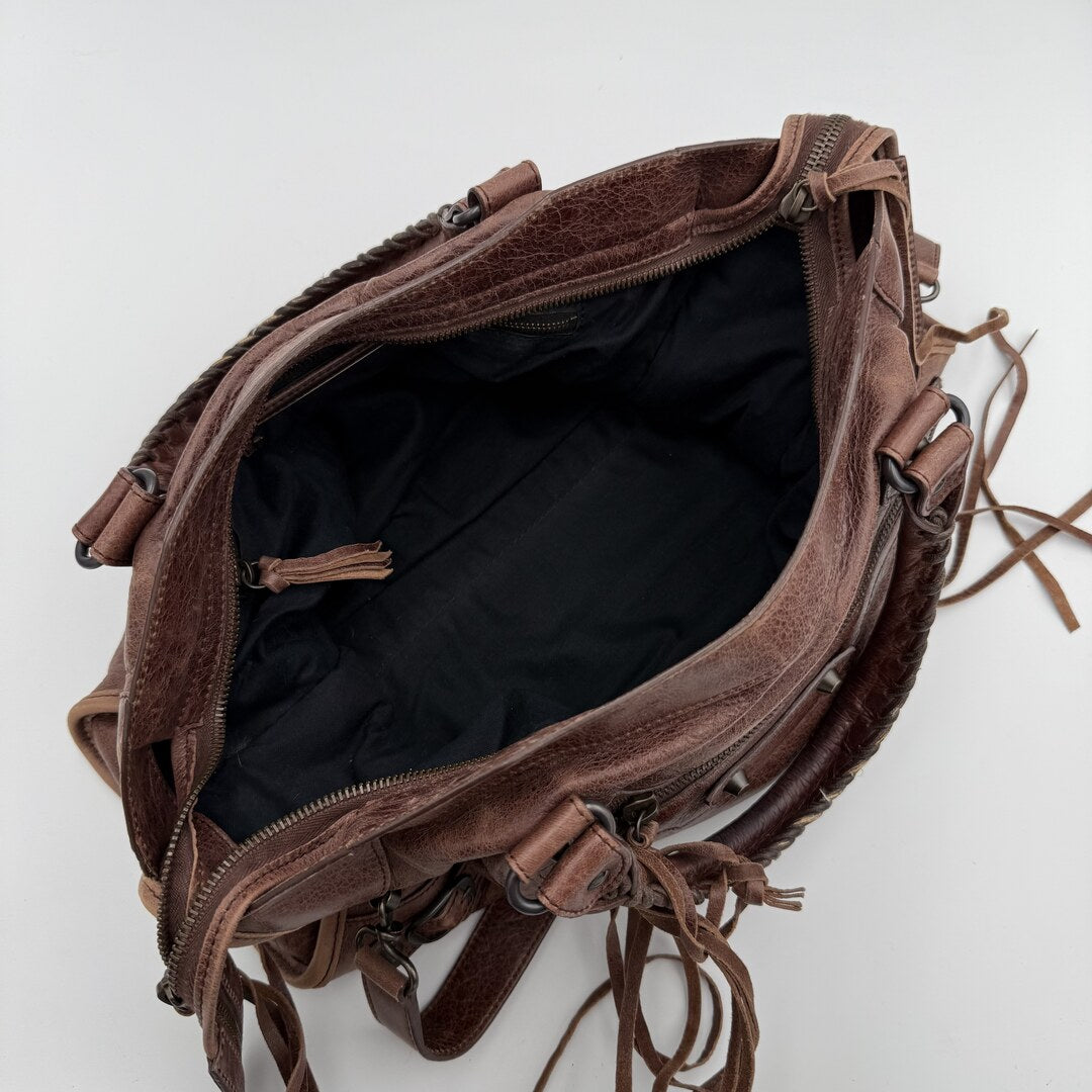 2010 Balenciaga City Leather Brown Handbag