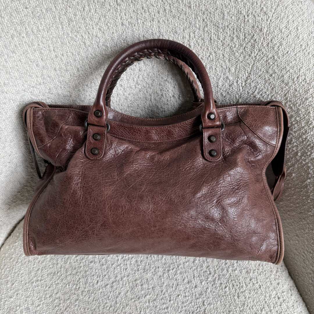 2010 Balenciaga City Leather Brown Handbag