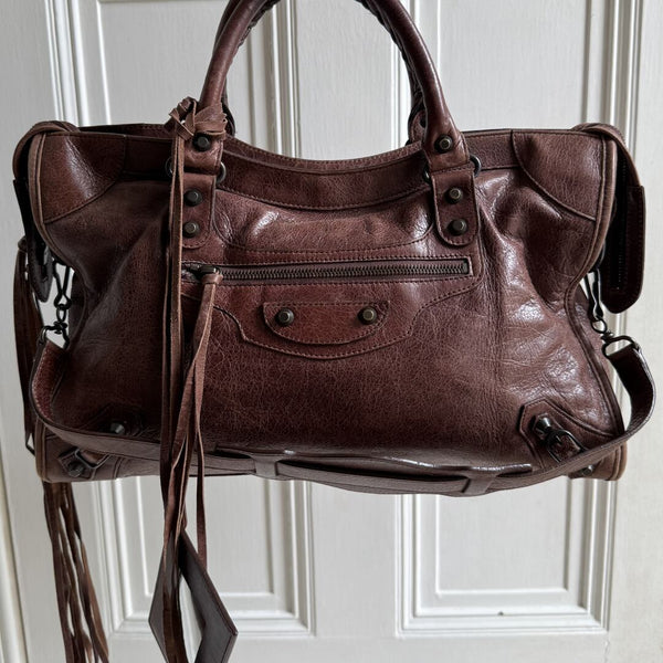 2010 Balenciaga City Leather Brown Handbag