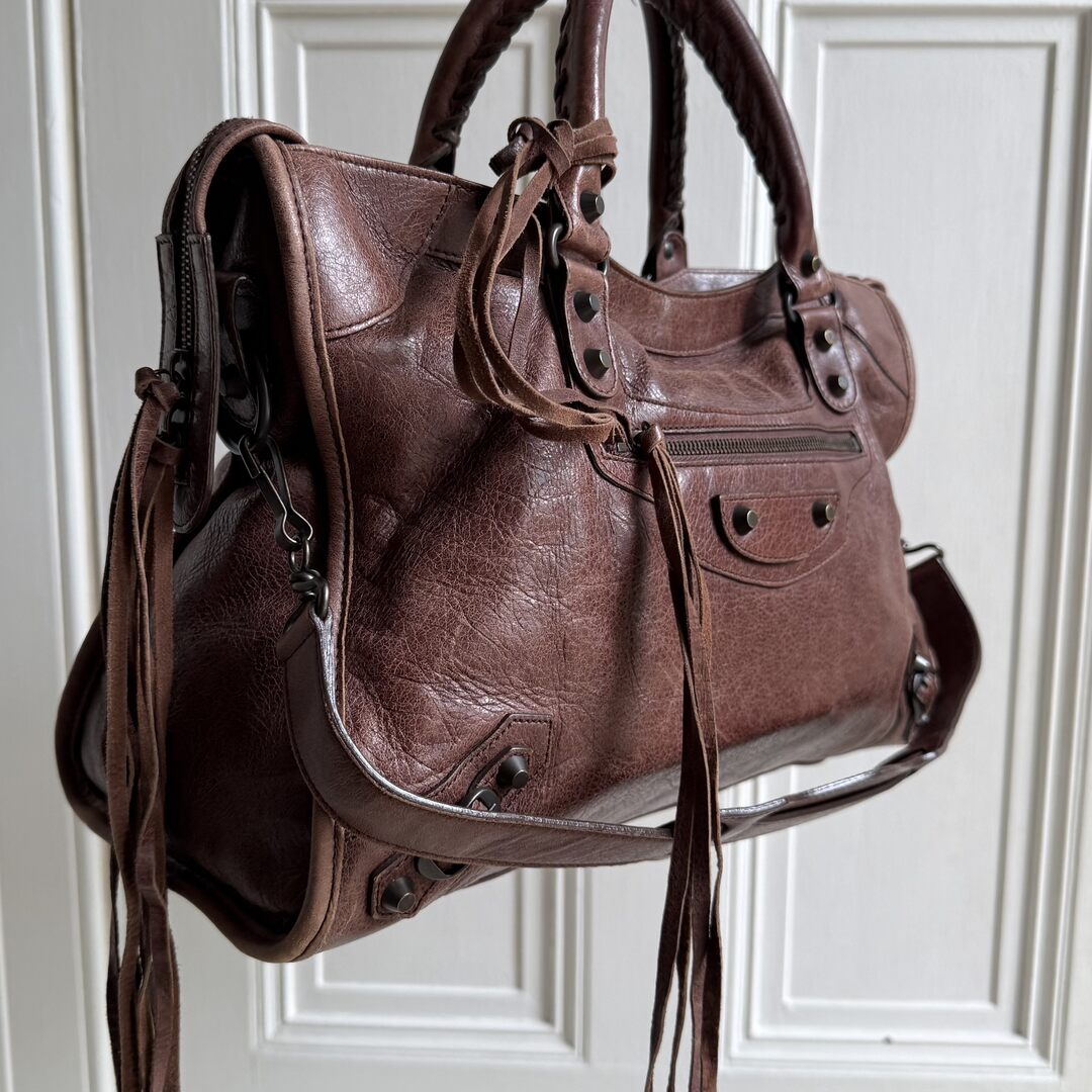 2010 Balenciaga City Leather Brown Handbag