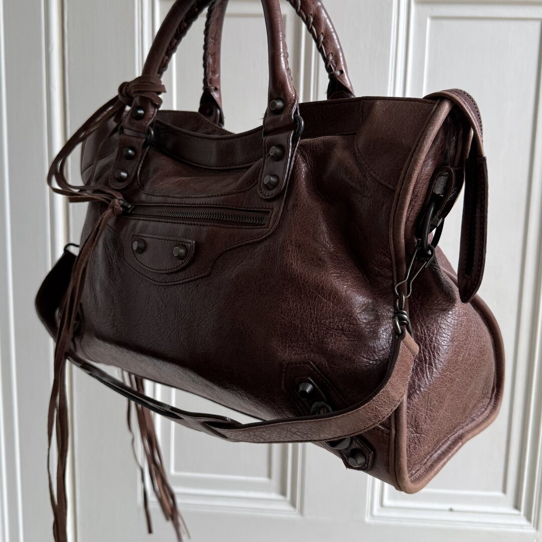 2010 Balenciaga City Leather Brown Handbag