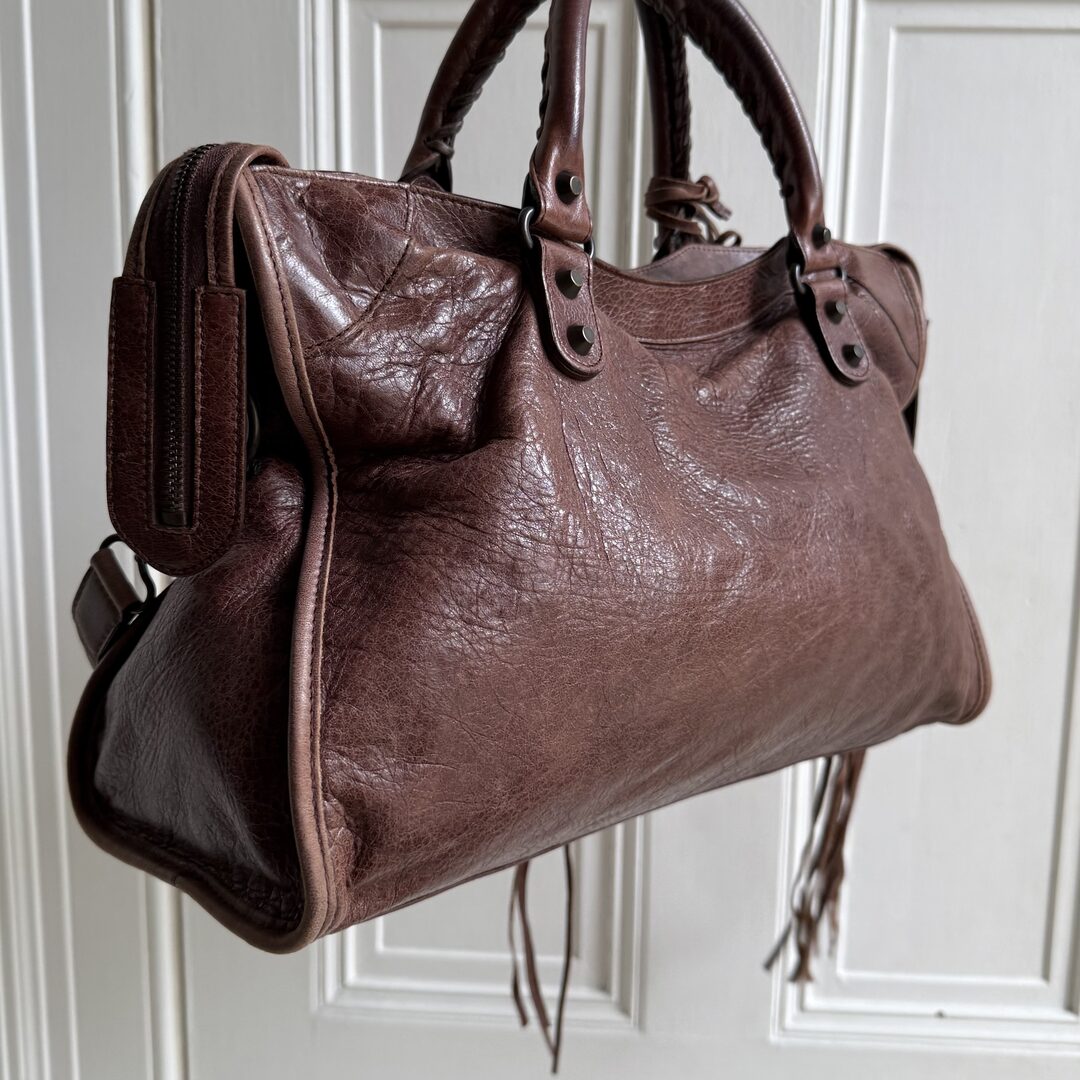 2010 Balenciaga City Leather Brown Handbag