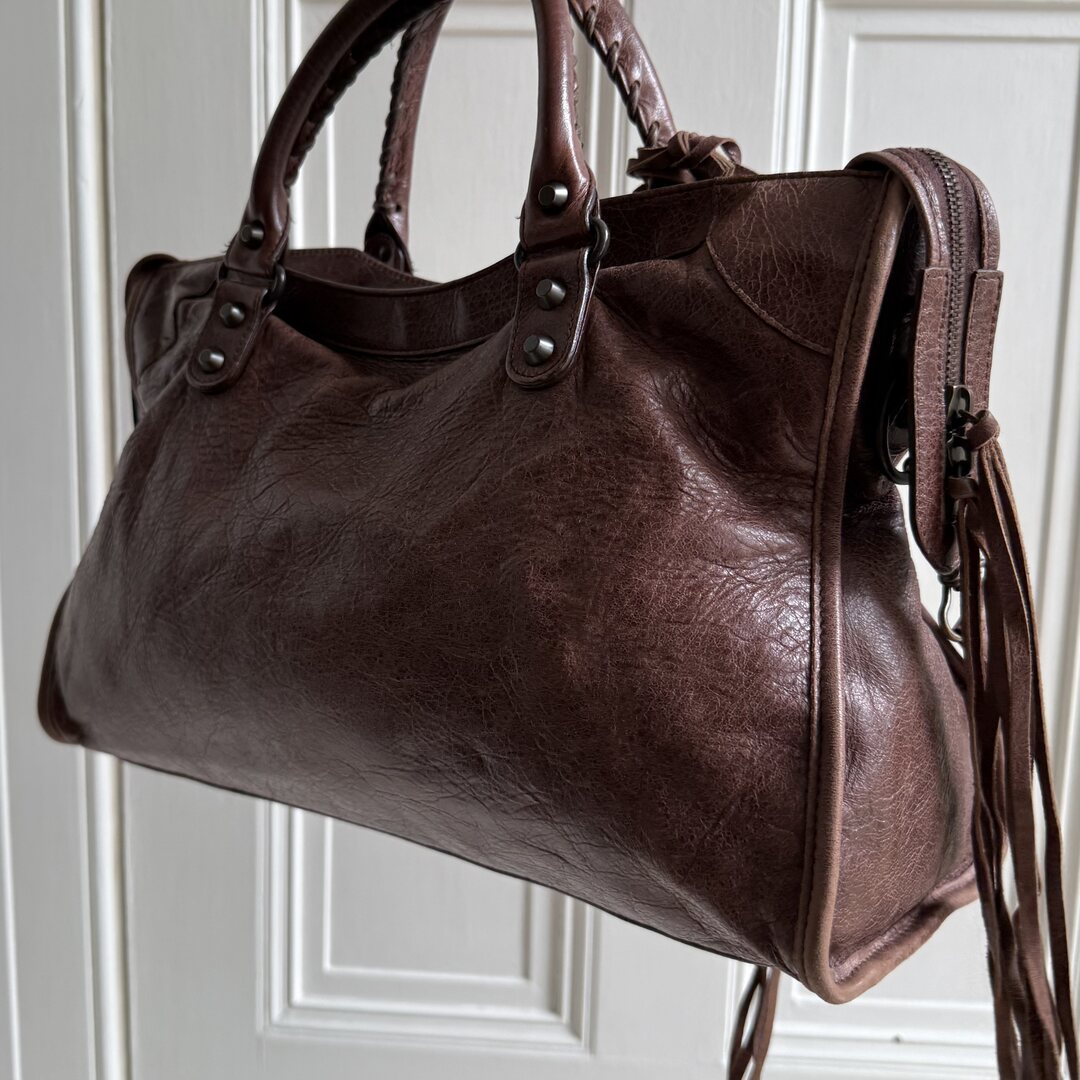 2010 Balenciaga City Leather Brown Handbag