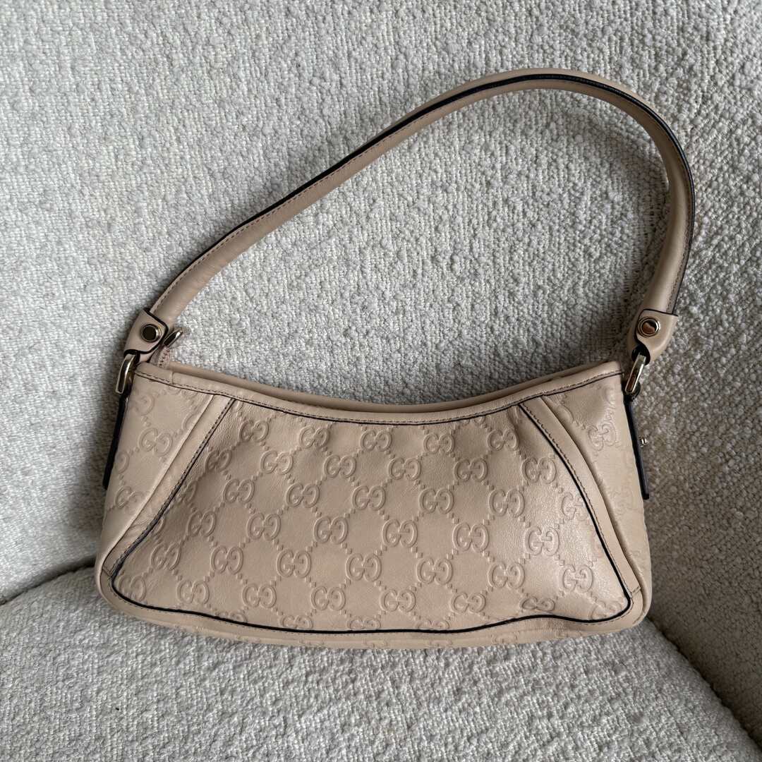 Gucci Guccissima Mini Abbey Beige Shoulder Bag