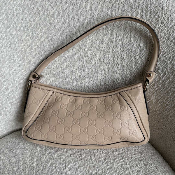 Gucci Guccissima Mini Abbey Beige Shoulder Bag
