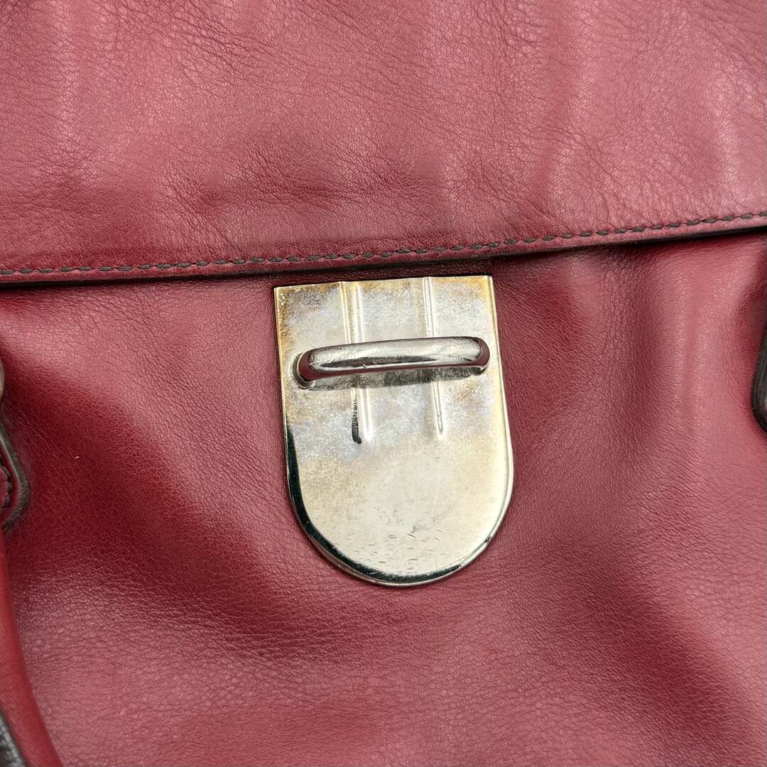 Prada Vitello Easy Leather Red Shoulder Bag