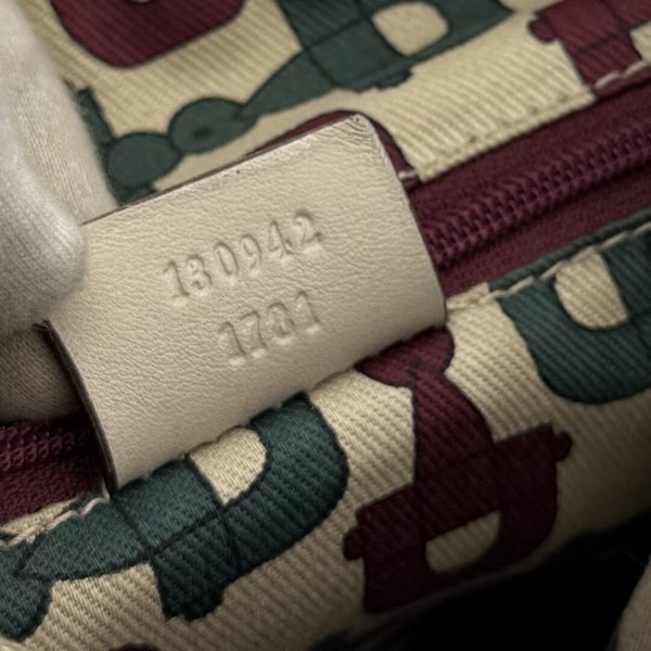 Gucci Guccissima Abbey Cream Shoulder Bag