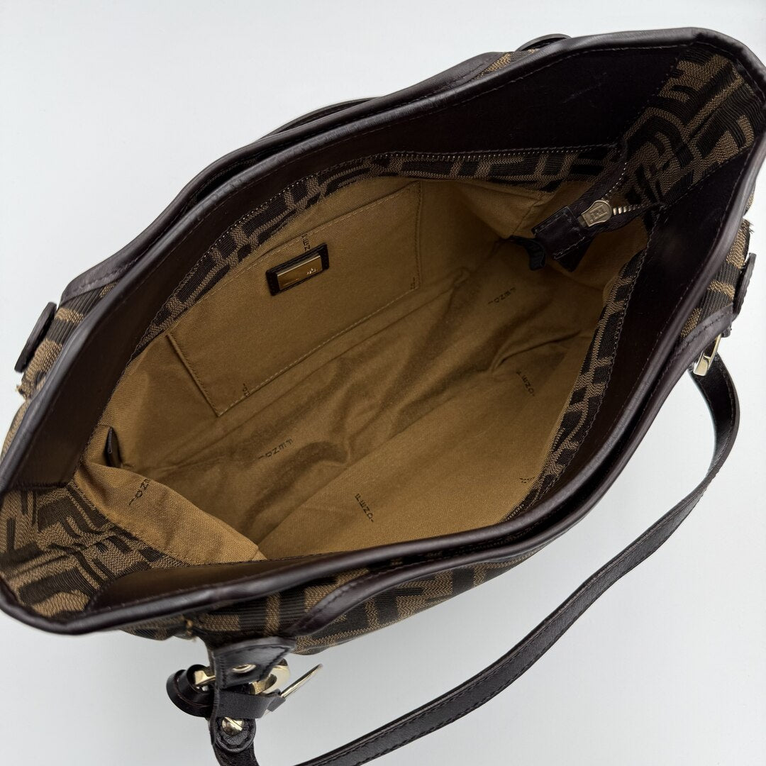 Fendi Zucca Canvas Chef Brown Tote Bag