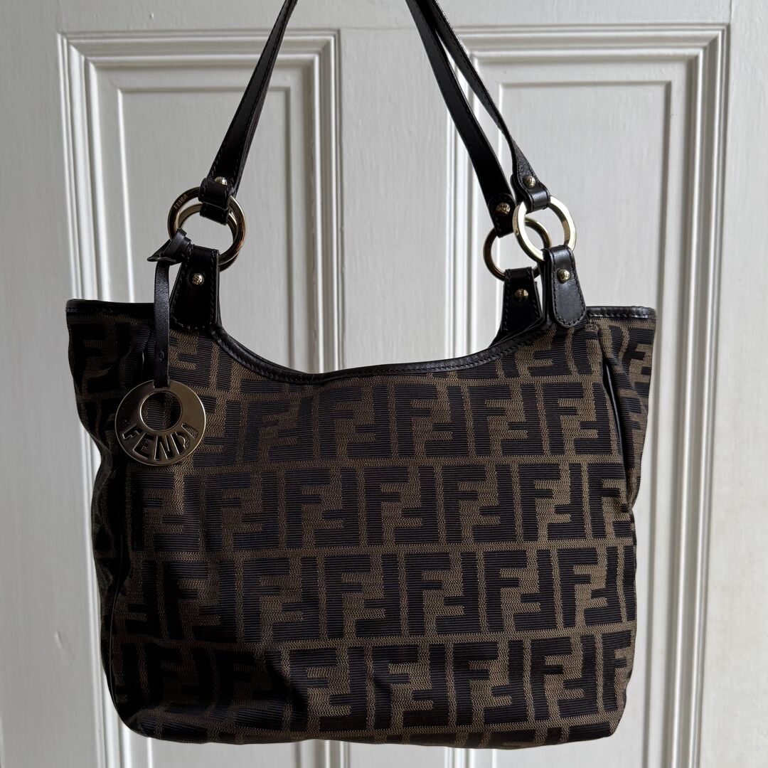 Fendi Zucca Canvas Chef Brown Tote Bag
