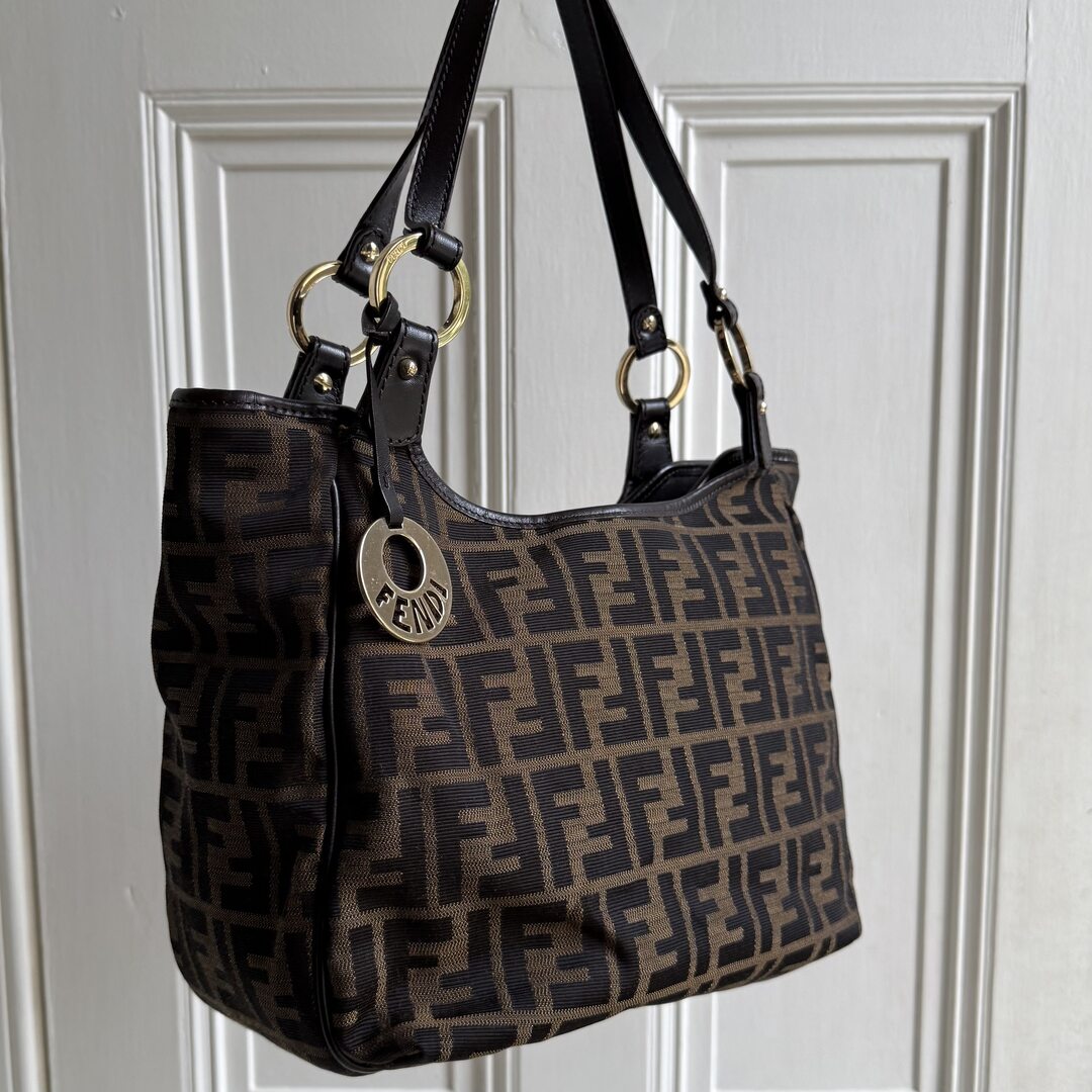 Fendi Zucca Canvas Chef Brown Tote Bag
