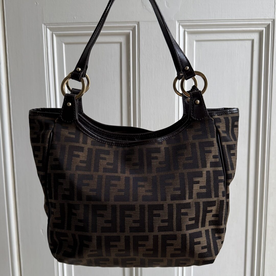 Fendi Zucca Canvas Chef Brown Tote Bag