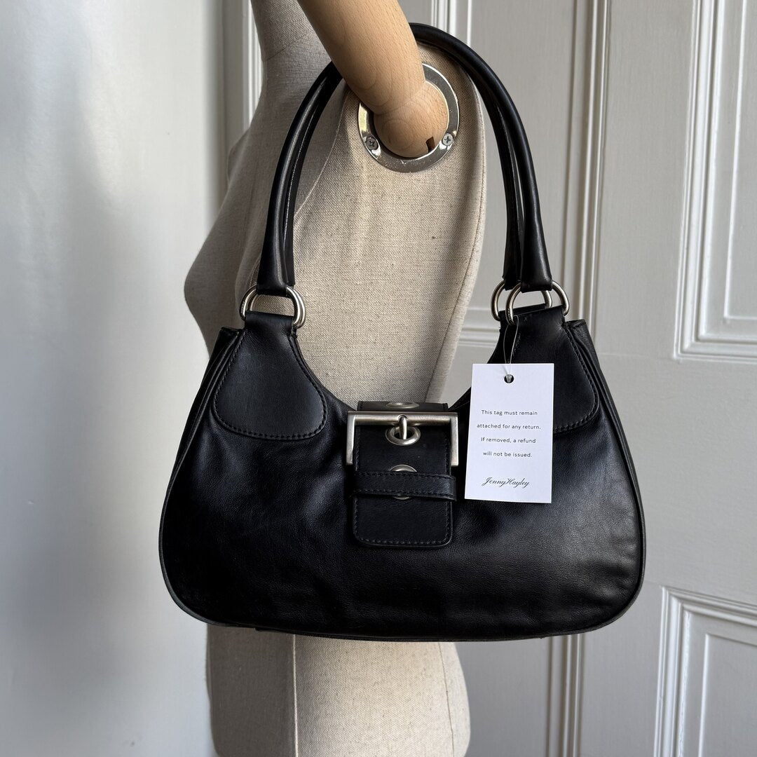 Prada Moon Leather Black Mini Shoulder Bag