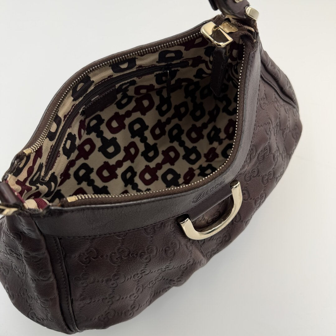 Gucci Guccissima Abbey Brown Shoulder Bag