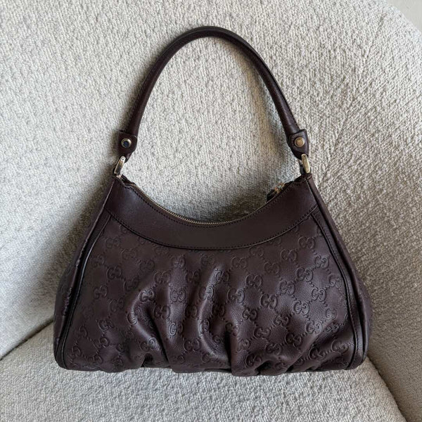 Gucci Guccissima Abbey Brown Shoulder Bag
