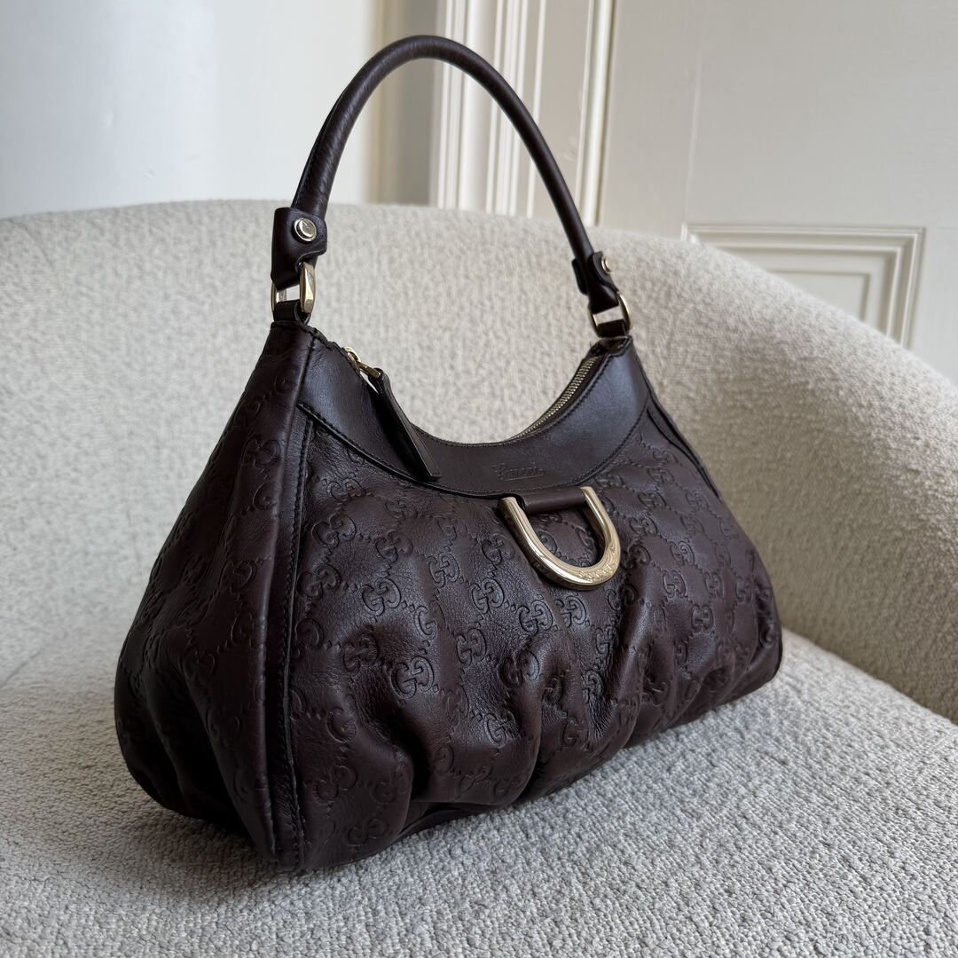 Gucci Guccissima Abbey Brown Shoulder Bag