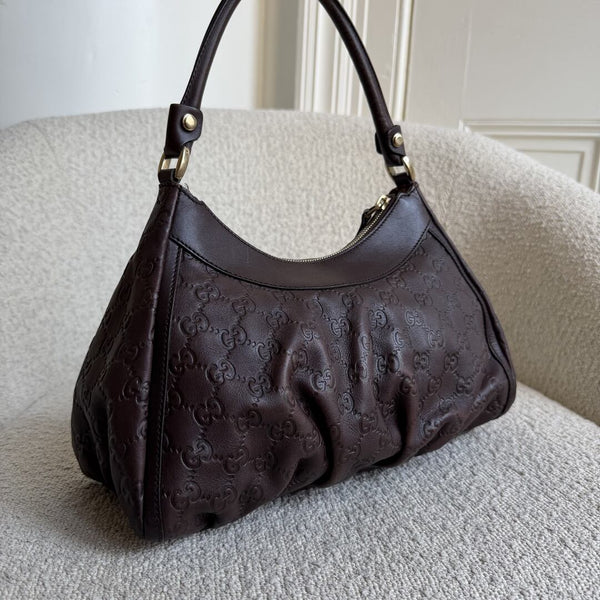 Gucci Guccissima Abbey Brown Shoulder Bag