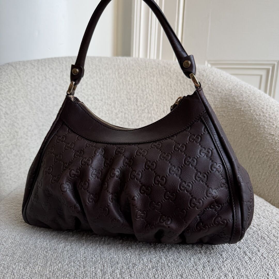 Gucci Guccissima Abbey Brown Shoulder Bag