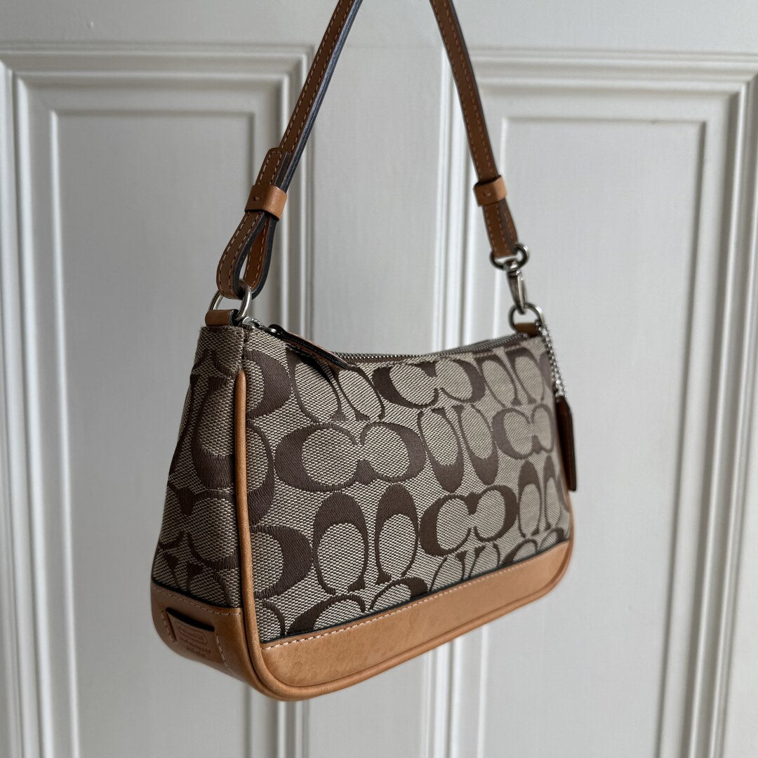 Coach Signature Demi Tan Shoulder Bag