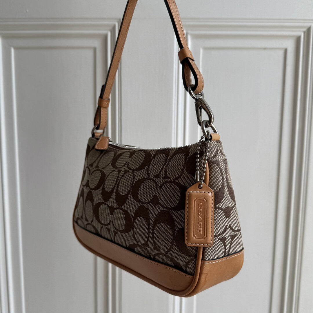 Coach Signature Demi Tan Shoulder Bag