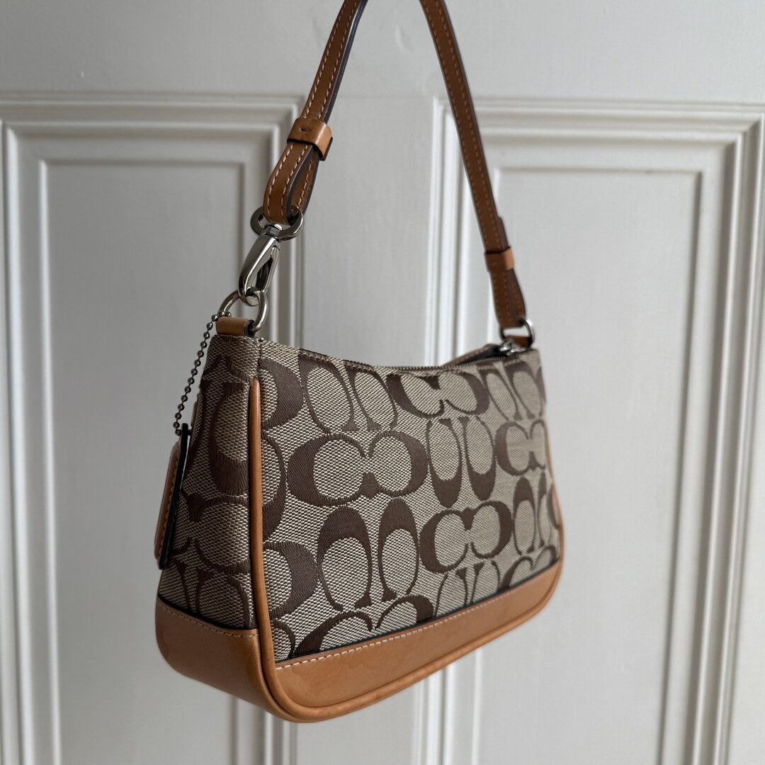 Coach Signature Demi Tan Shoulder Bag