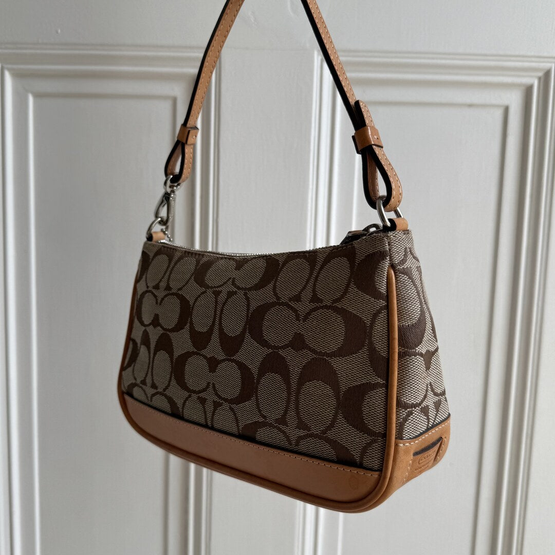 Coach Signature Demi Tan Shoulder Bag