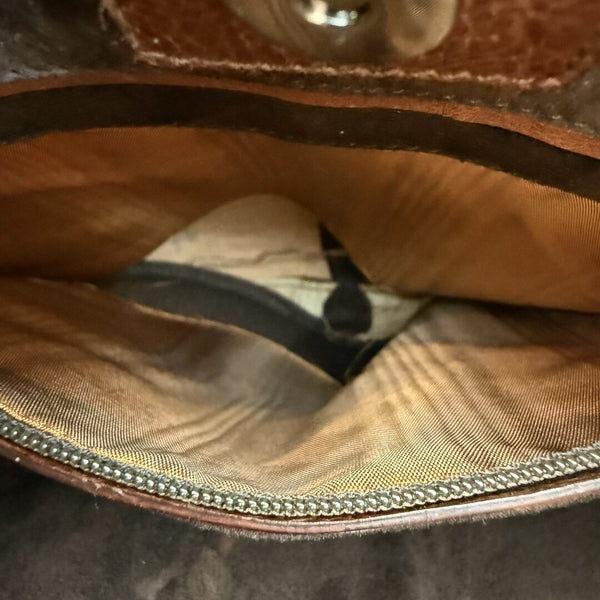Yves Saint Laurent Mombasa Leather Brown Shoulder Bag