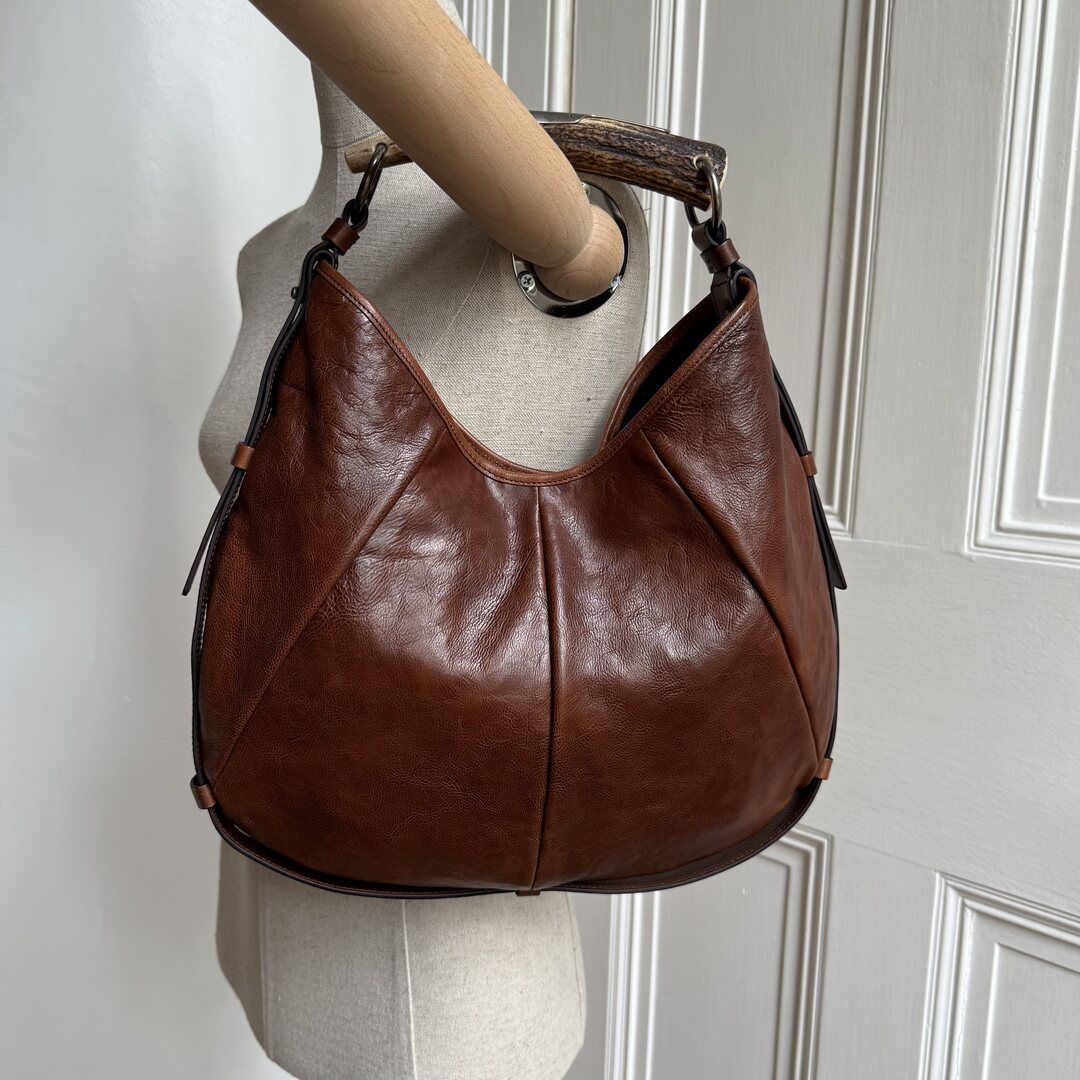 Yves Saint Laurent Mombasa Leather Brown Shoulder Bag