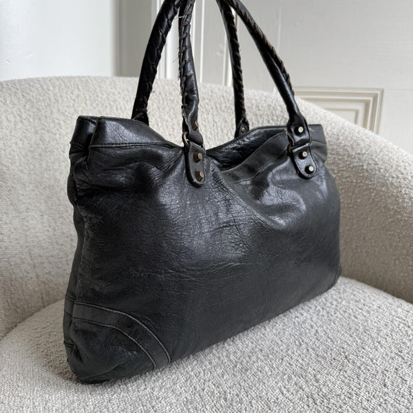 2003 Balenciaga City Leather Black Shoulder Bag