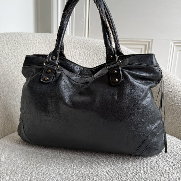2003 Balenciaga City Leather Black Shoulder Bag