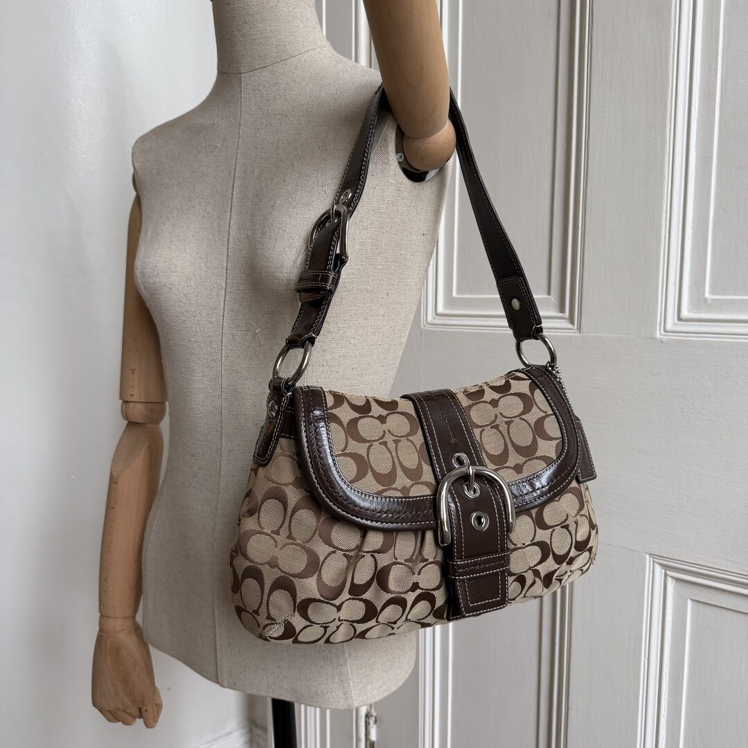 Coach Signature Soho Brown Shoulder Bag