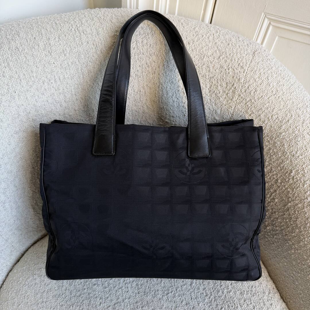 2003 Chanel CC Travel Line Black Tote Bag