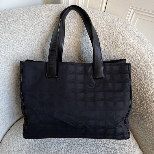 2003 Chanel CC Travel Line Black Tote Bag