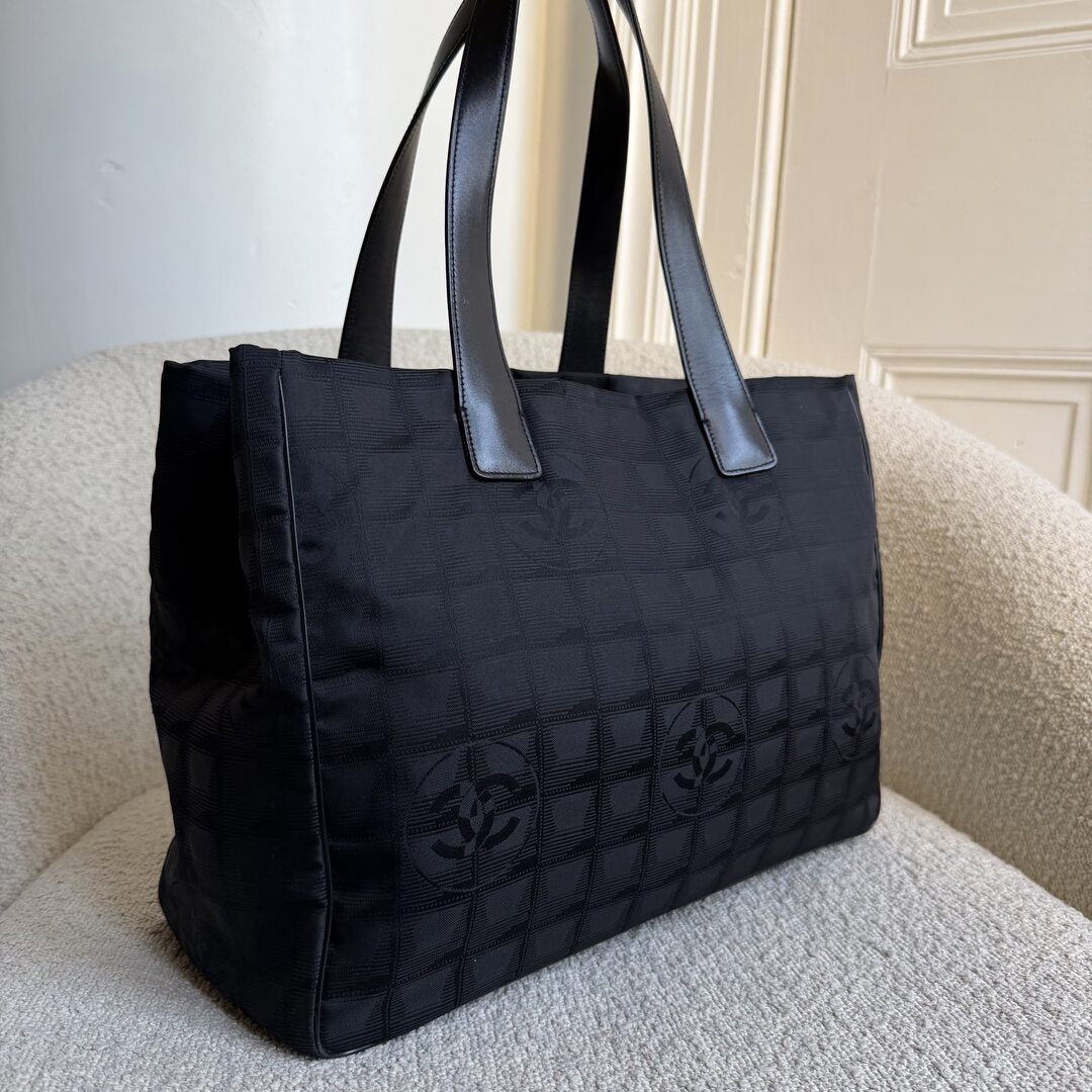 2003 Chanel CC Travel Line Black Tote Bag