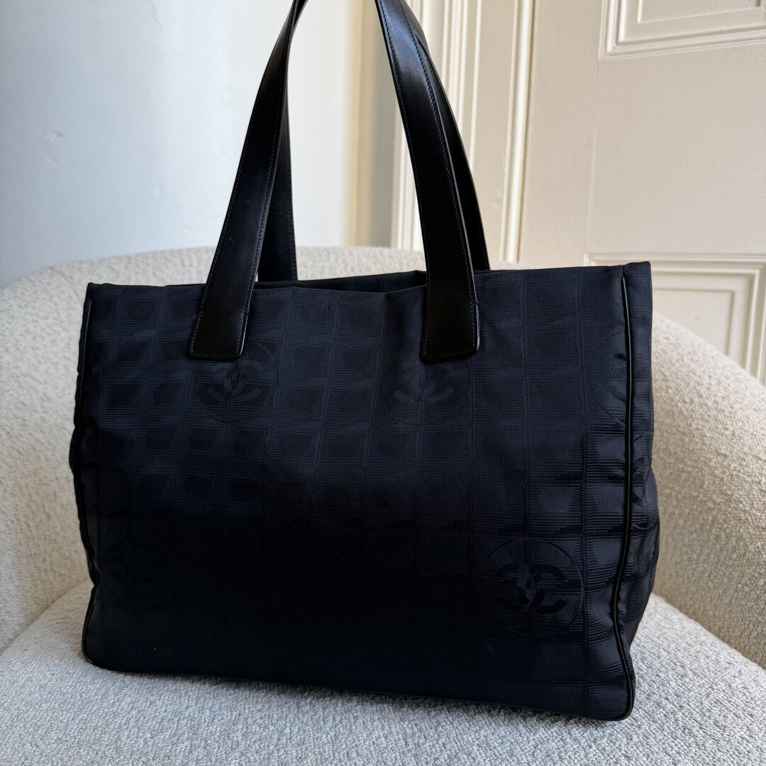 2003 Chanel CC Travel Line Black Tote Bag