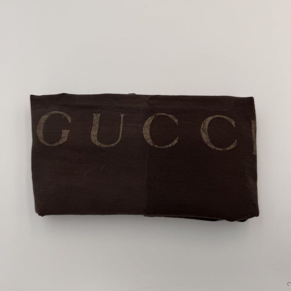 Gucci GG Canvas Twins Black Leather Tote Bag