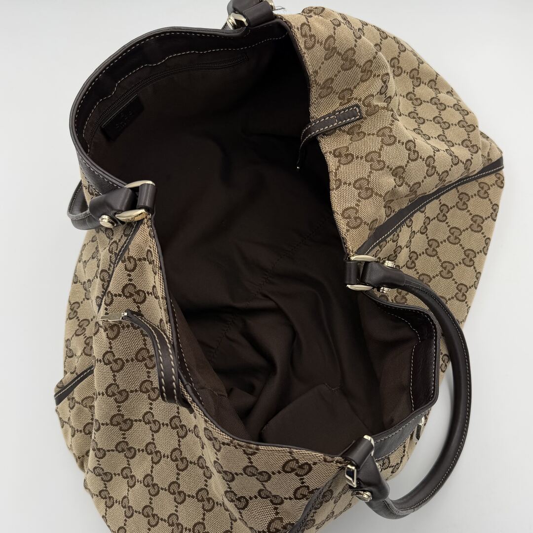 Gucci GG Canvas Abbey D Ring Brown Tote Bag