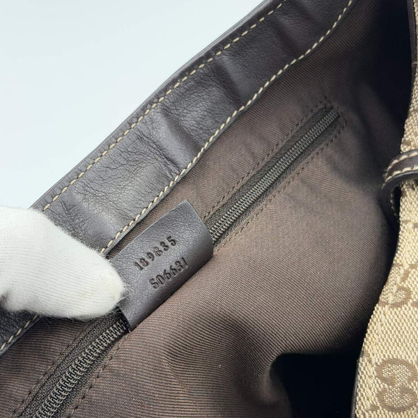 Gucci GG Canvas Abbey D Ring Brown Tote Bag