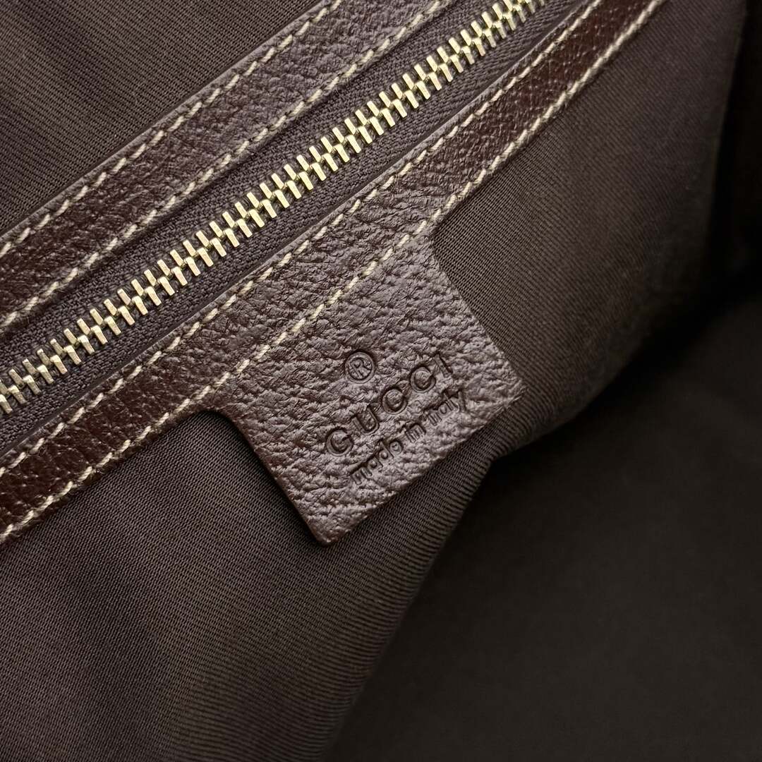 Gucci GG Canvas Charmy Boston Brown Shoulder Bag